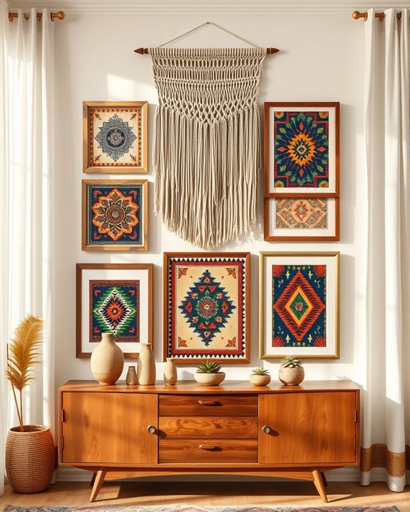 vibrant ethnic wall decor