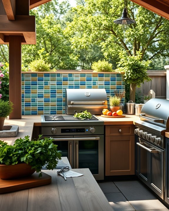 vibrant farmhouse kitchen backsplash