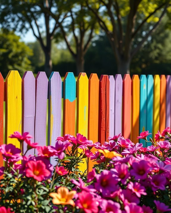 vibrant fence painting ideas