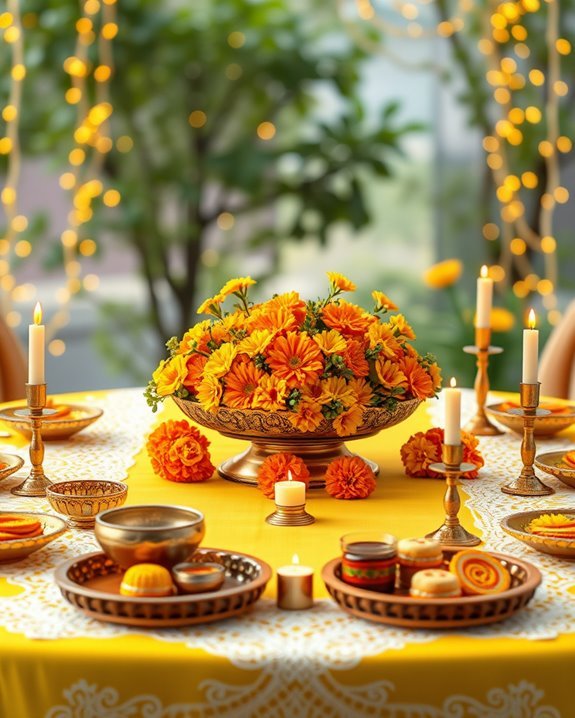 vibrant festive table settings