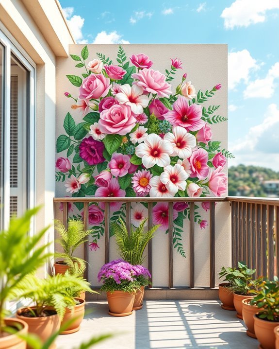 vibrant floral balcony transformation