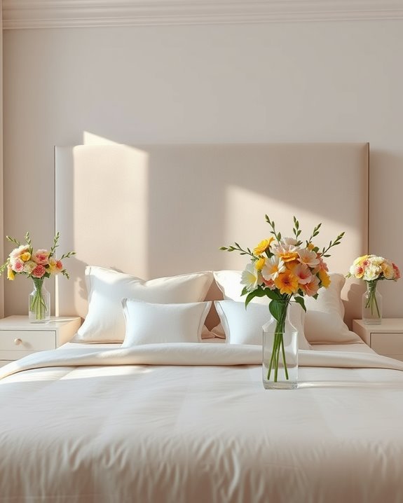 vibrant floral bedroom decor