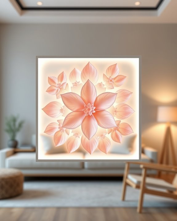 vibrant floral led decor