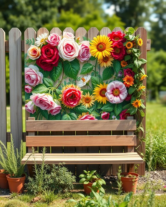 vibrant garden wall murals