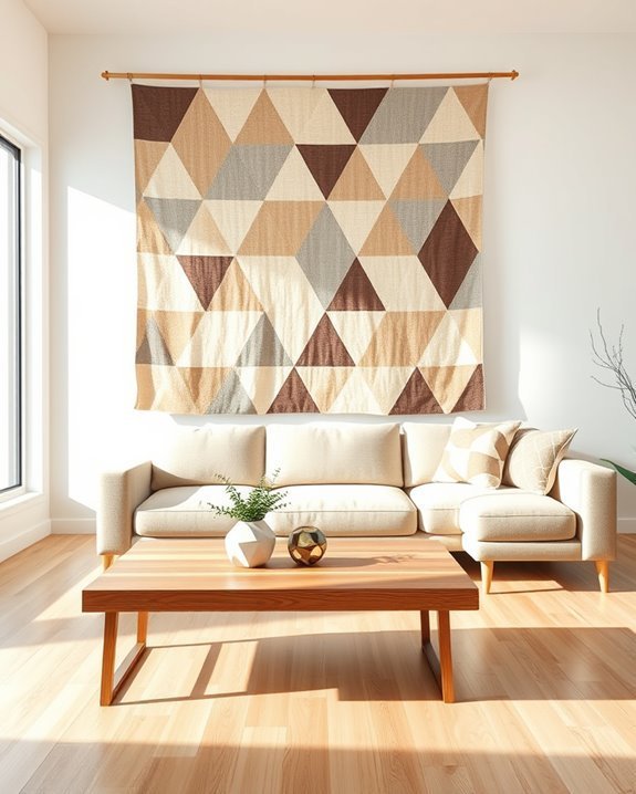 vibrant geometric wall decor