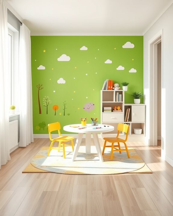 vibrant green children s rooms