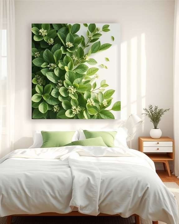 vibrant green floral serenity