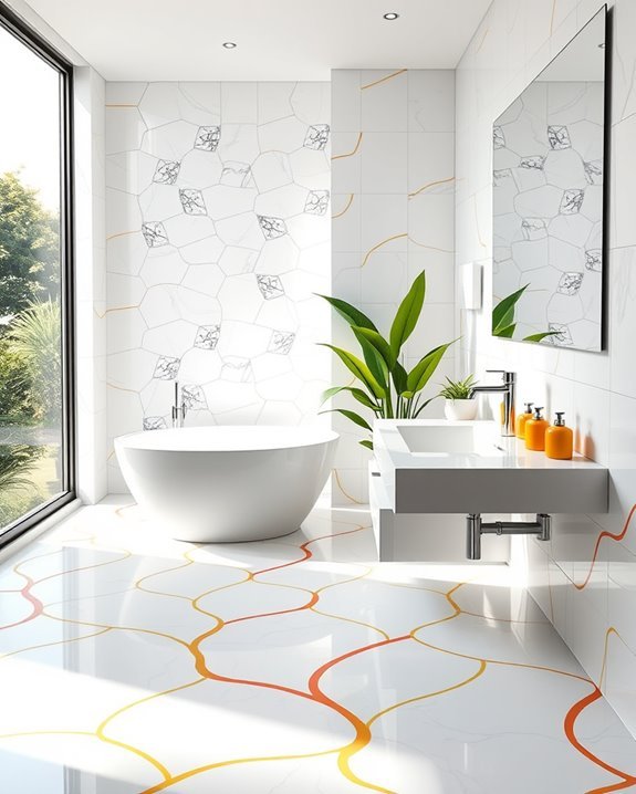 vibrant grout for bathrooms