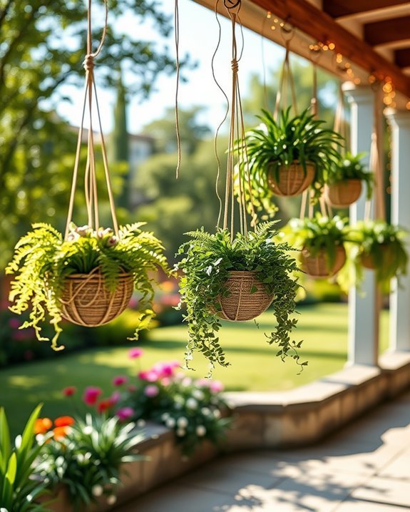 vibrant hanging planter decor