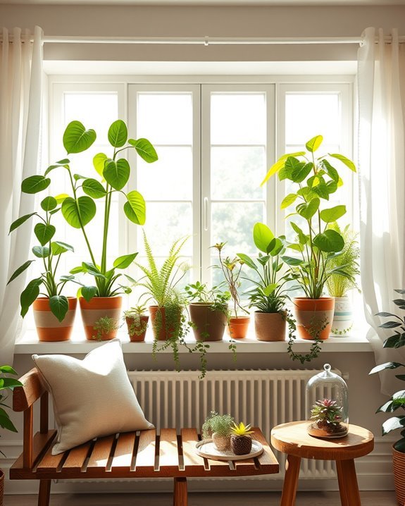 vibrant indoor herb garden