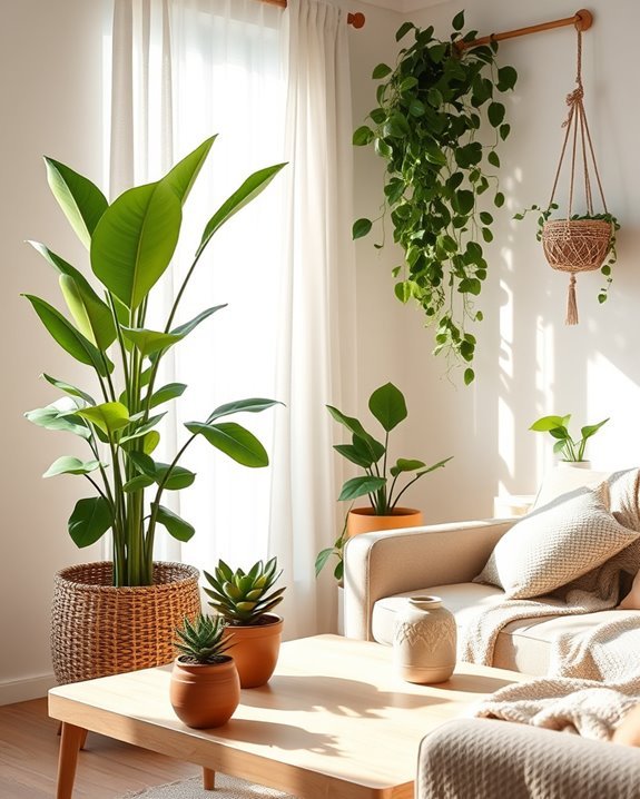 vibrant indoor plant arrangements