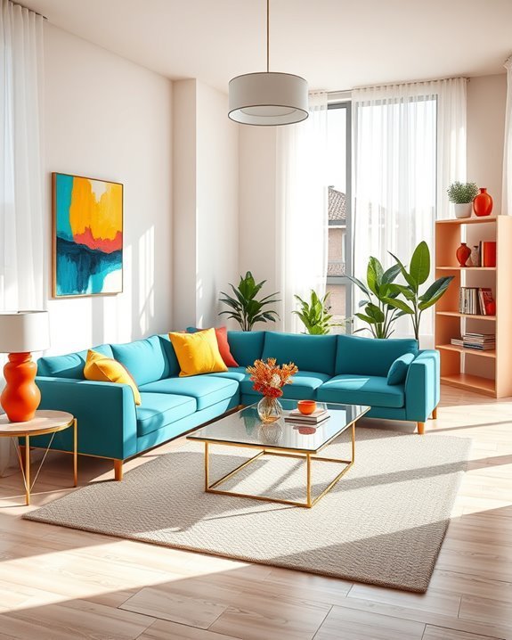 vibrant interior color design