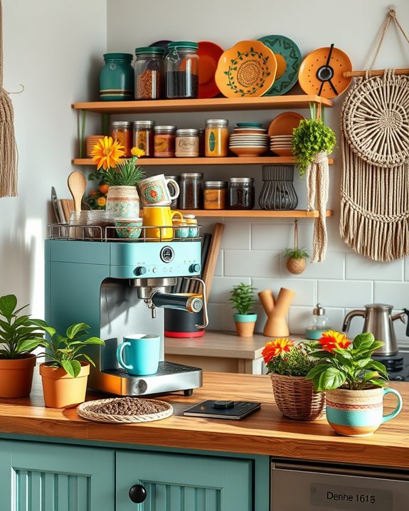 vibrant inviting coffee station