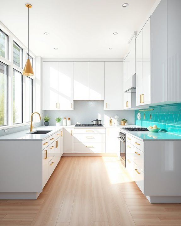 vibrant kitchen color contrast