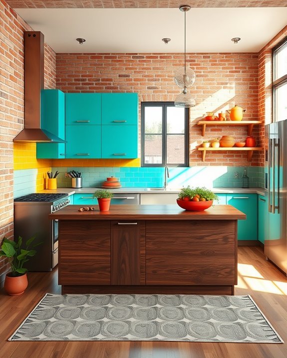 vibrant kitchen color contrasts