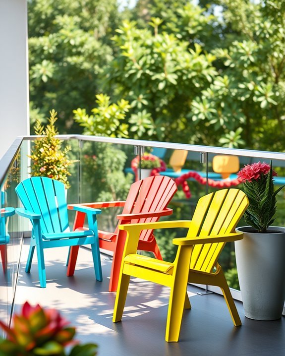 vibrant lightweight outdoor seating
