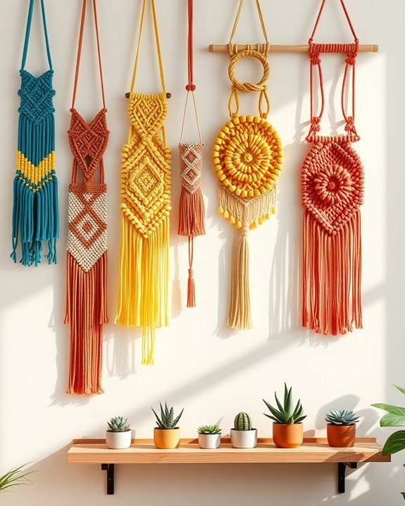 vibrant macram wall decor