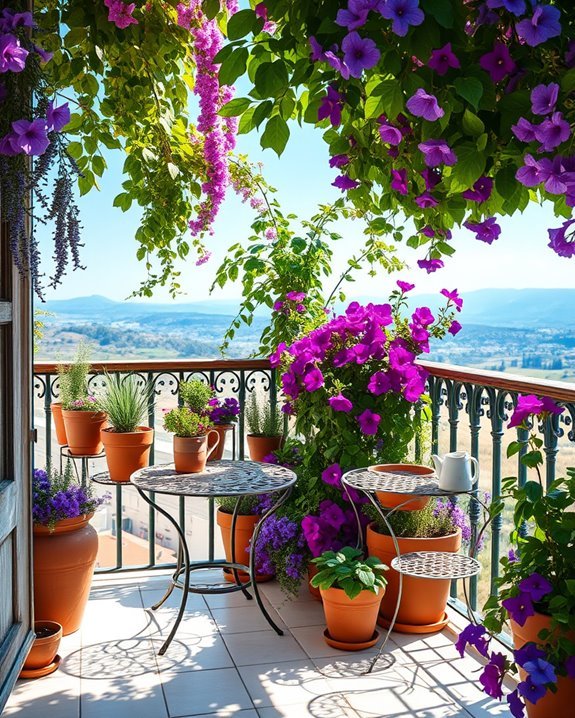 vibrant mediterranean balcony decor