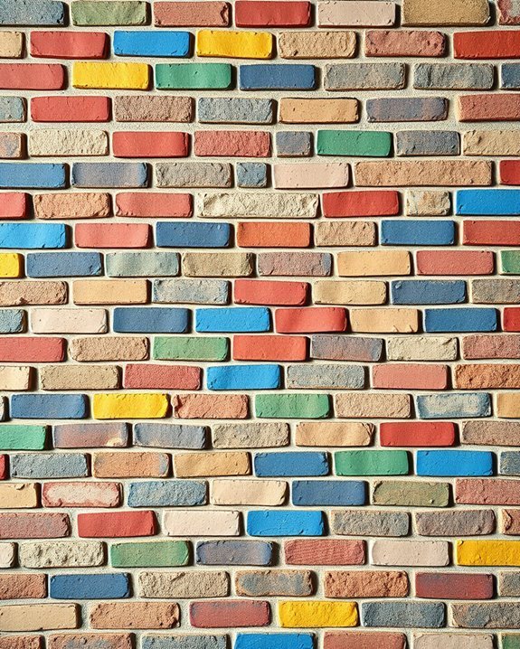 vibrant mosaic brick patterns