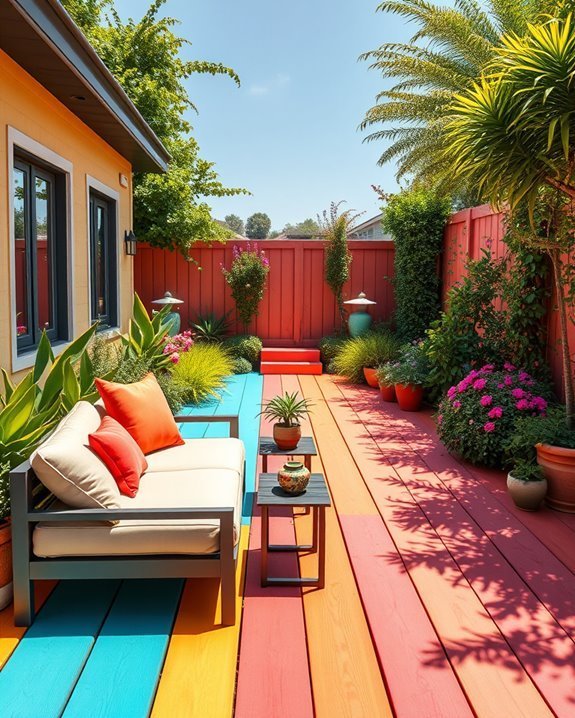vibrant multicolored outdoor flooring