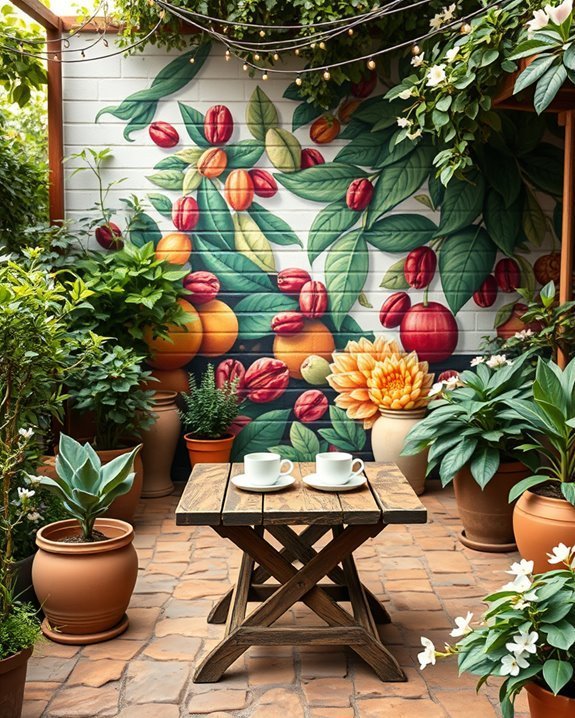 vibrant mural enhances atmosphere