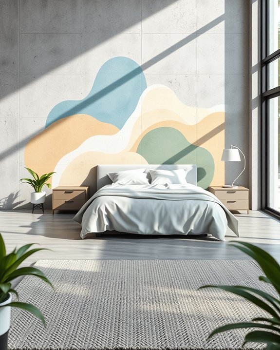vibrant murals on concrete