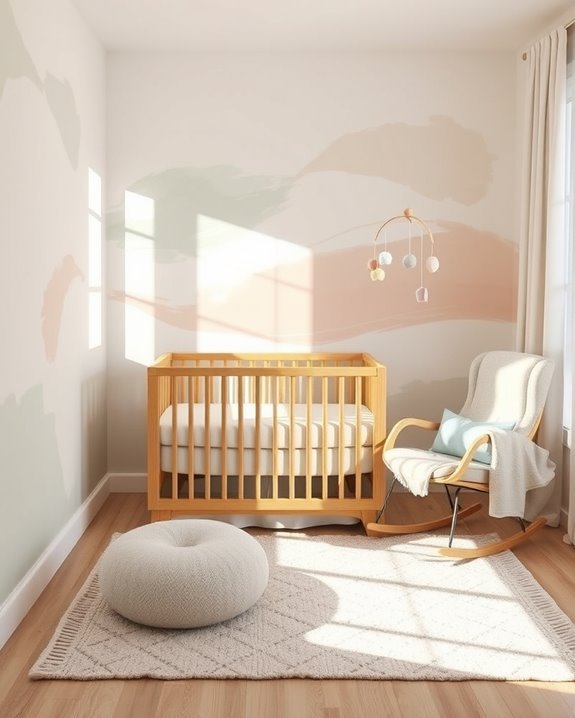 vibrant nursery brushstroke designs