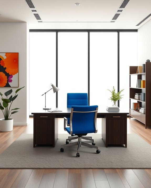vibrant office color accents