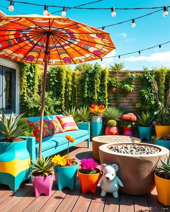 vibrant outdoor art installation