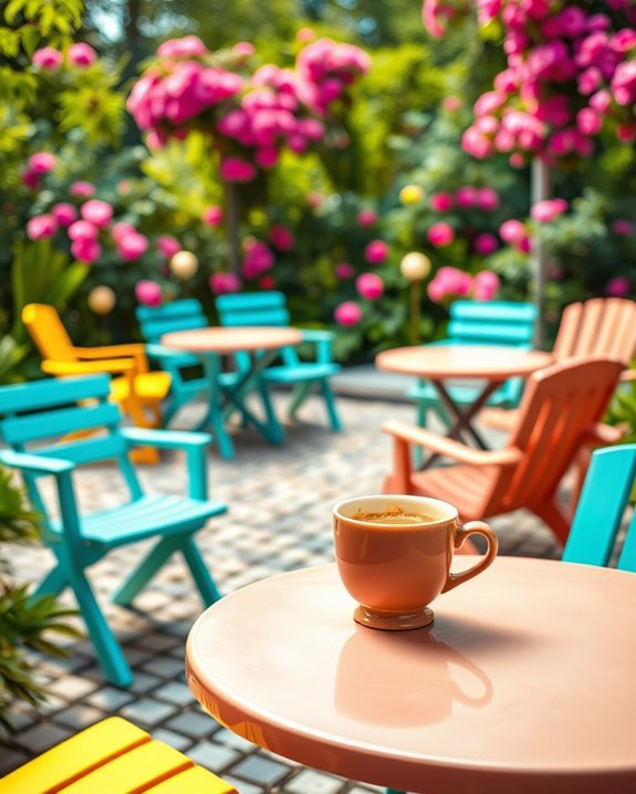 vibrant outdoor coffee furniture