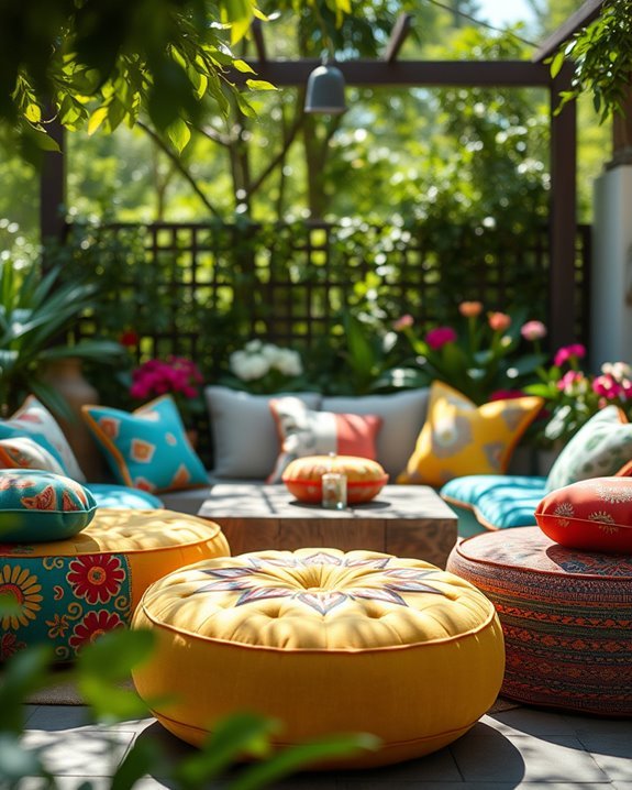 vibrant outdoor seating options