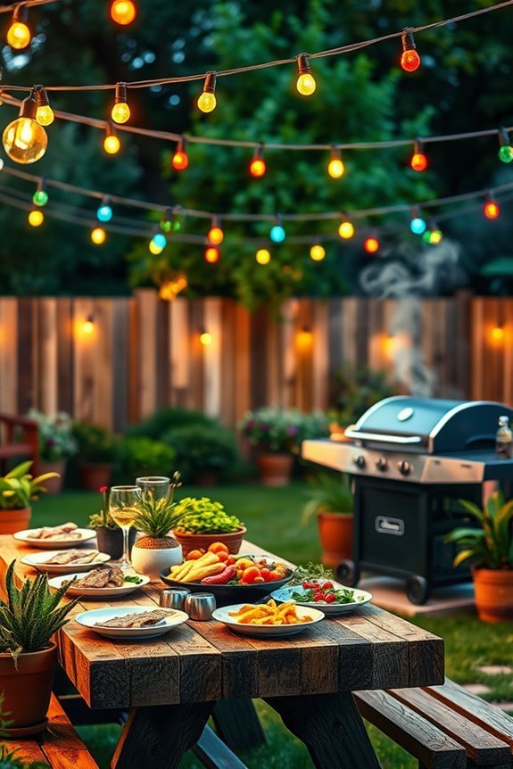 vibrant outdoor string lights
