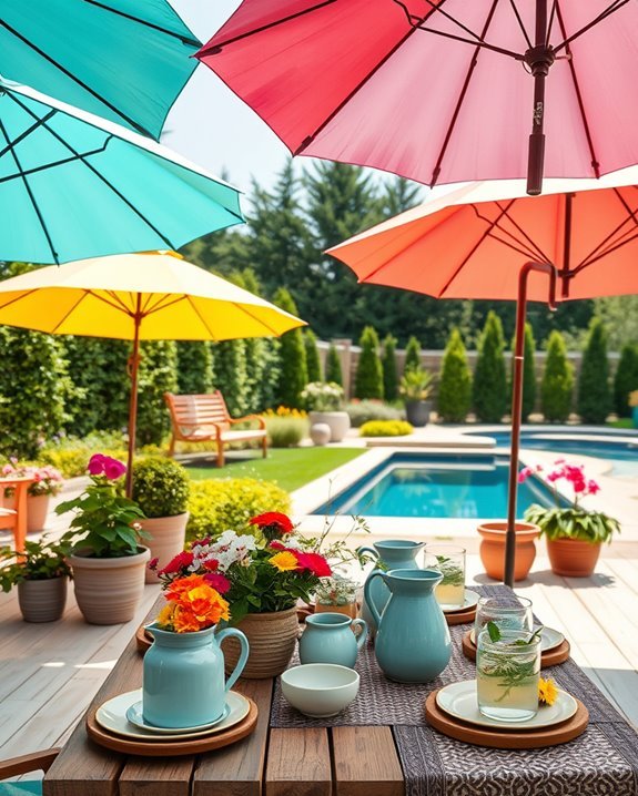 vibrant outdoor umbrella shades