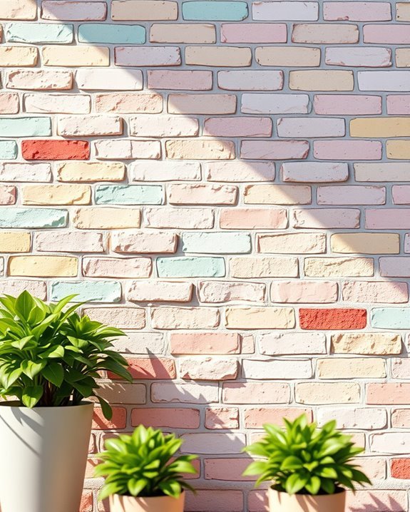 vibrant painted brick ideas