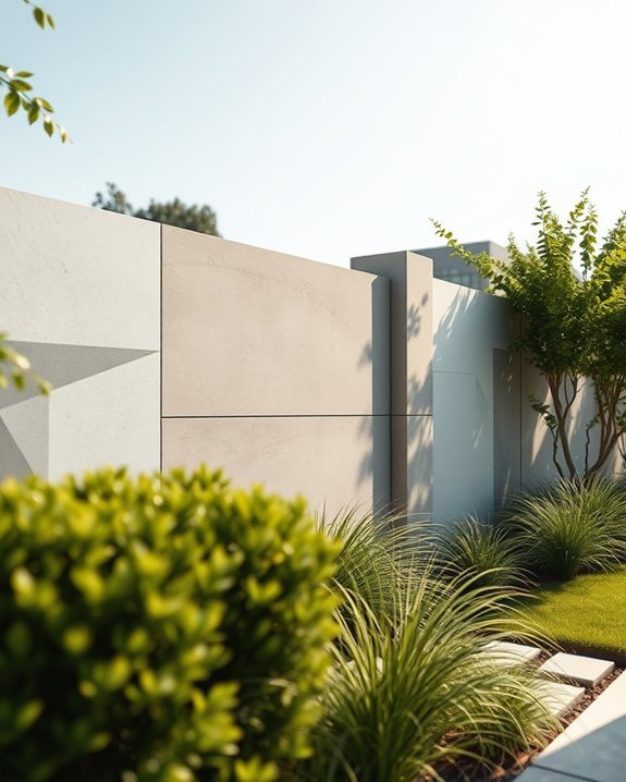 vibrant painted concrete walls