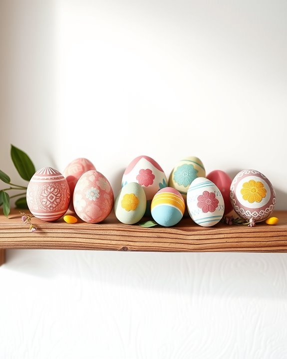 vibrant painted egg decor