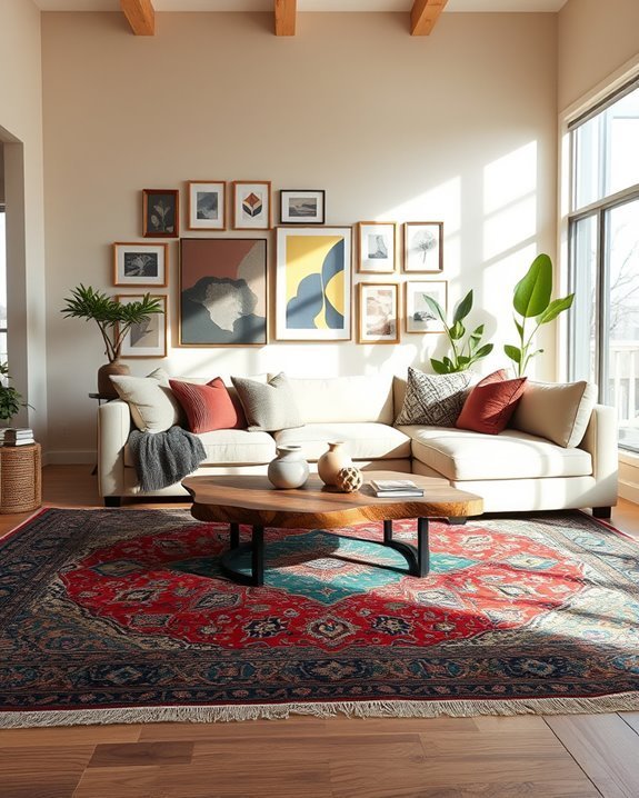 vibrant patterned statement rugs