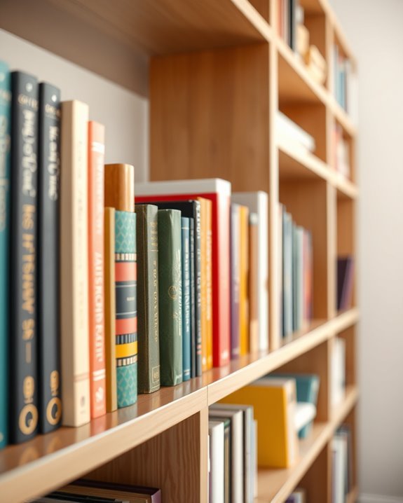 vibrant personalized bookshelf display