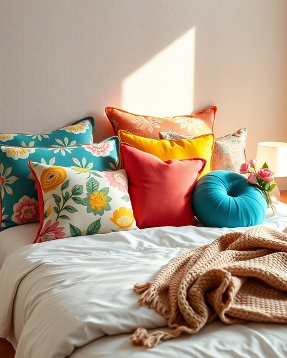 vibrant pillow decor ideas