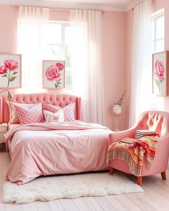 vibrant pink art prints