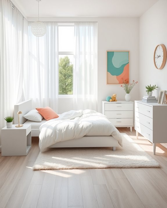 vibrant playful bedroom decor