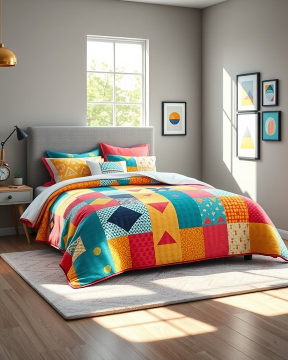 vibrant playful bedroom sanctuary