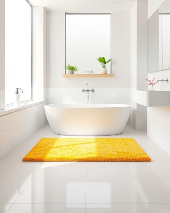 vibrant plush bath mat