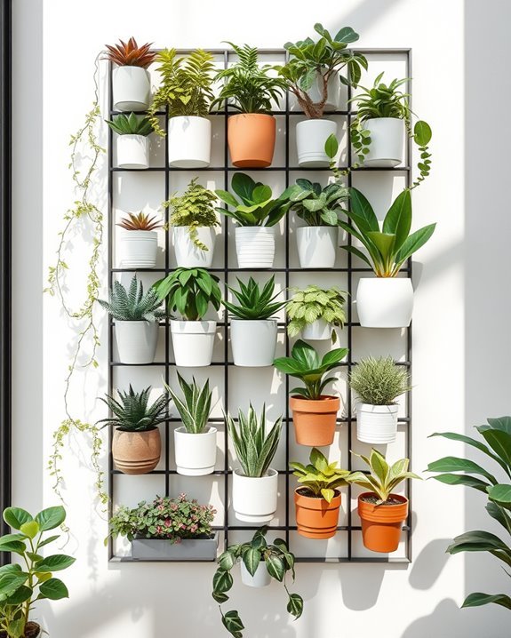 vibrant potted plant display