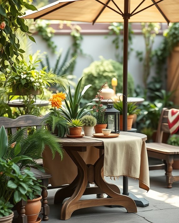 vibrant potted plants enhance