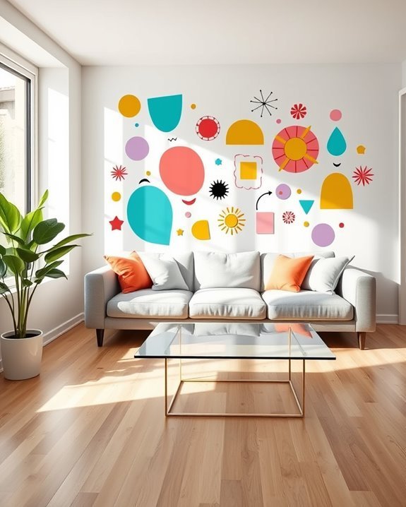 vibrant removable wall decals