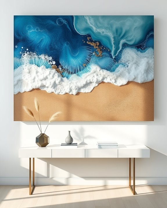 vibrant resin art creations