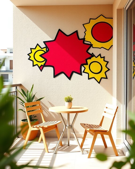 vibrant retro pop art