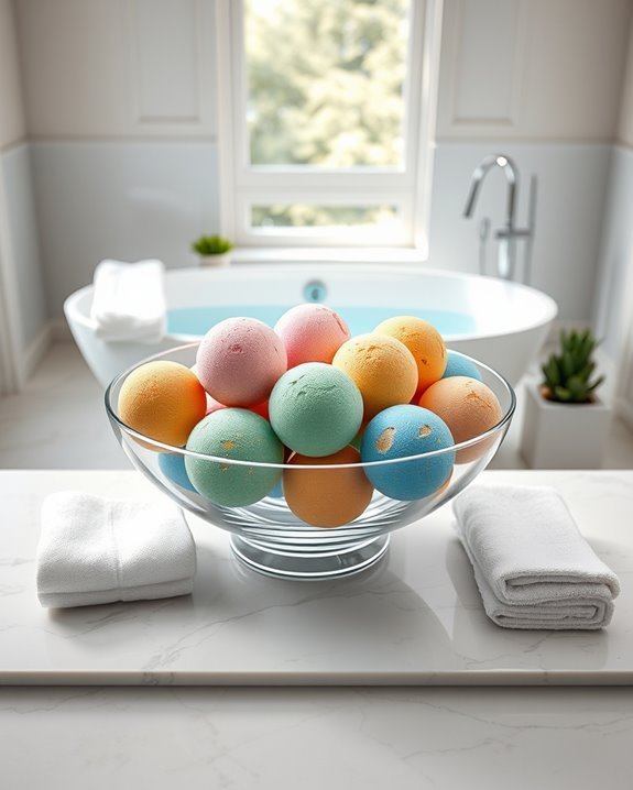 vibrant scented bath bombs