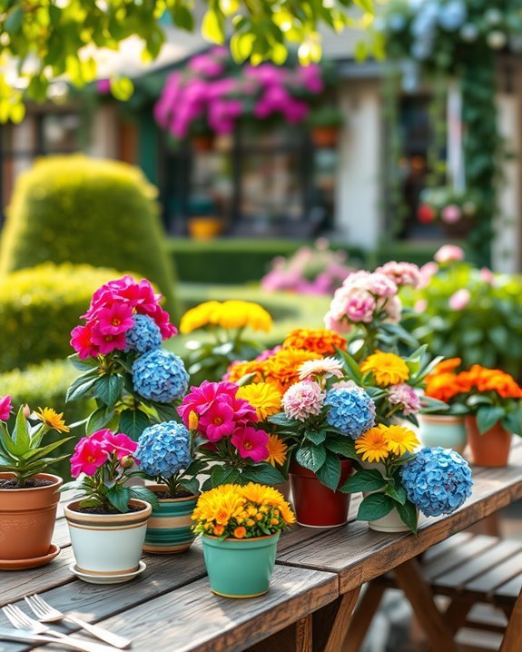 vibrant seasonal flower displays